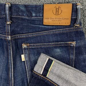Japan Blue Cote d'Ivoire Selvedge Jeans size 30x35 Slim‎ Fit Tall Denim Button